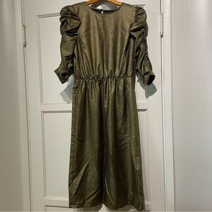 Soaked In Luxury gold metallic dress NWT